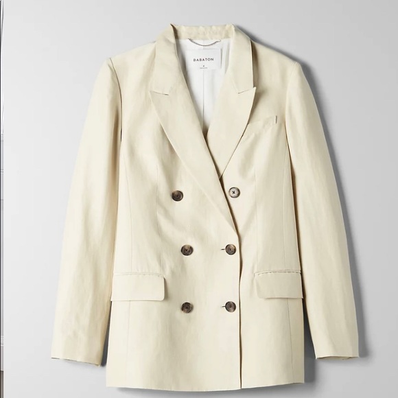 NWOT Babaton Cross Breath Cream Blazer Size 6 - Picture 13 of 16